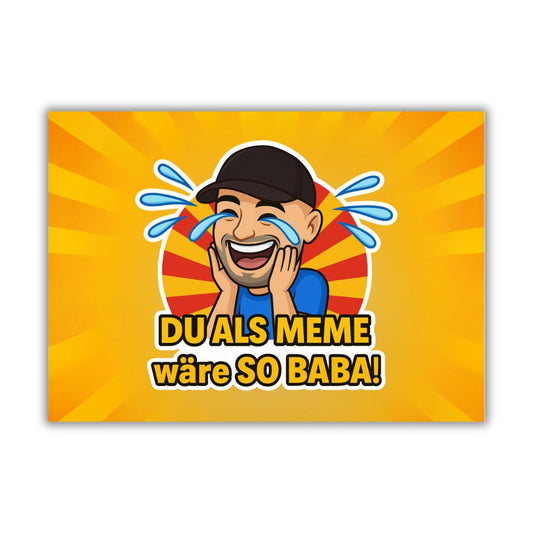 Postkarten-Set 📬 „Deutsche Meme Legenden“ – 6x Baba-Humor zum Versenden oder Sammeln