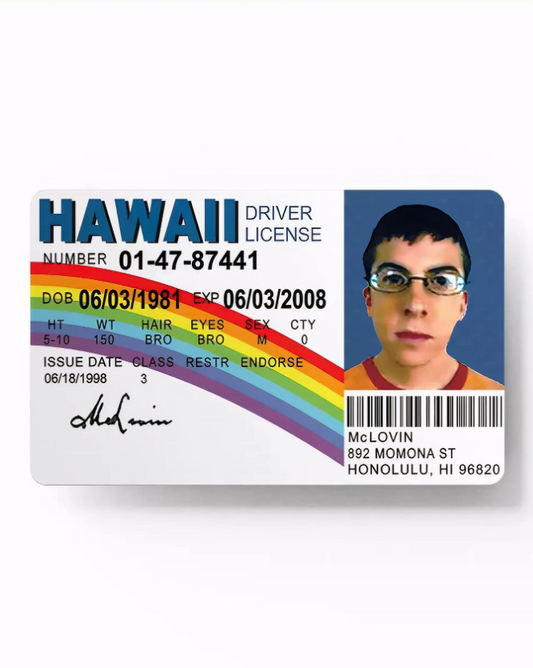 Kreditkarten Aufkleber „Meme Driver Licence“ | Lustiger Fake-Ausweis Look für Bankkarte & Co. | Anti-Fingerprint & kratzfest