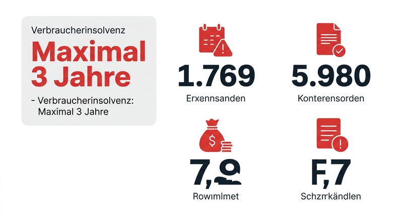 Verbraucherinsolvenz: Max. 3 Jahre